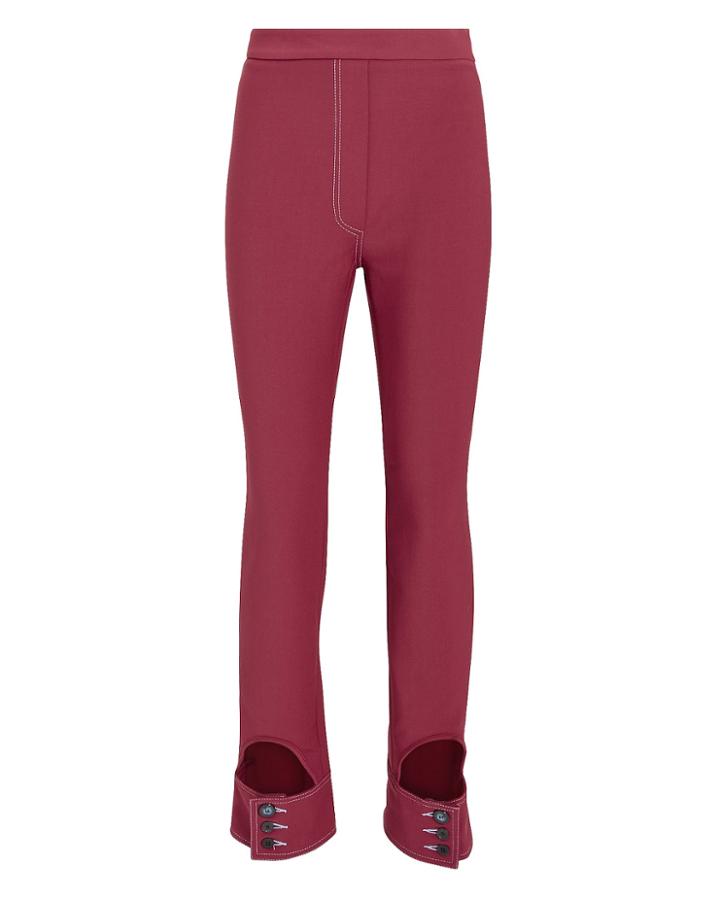 Ellery Gehry Cutout Slim Pants Red-drk 8
