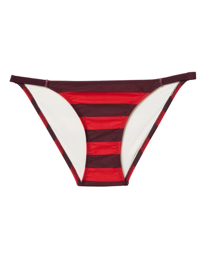 Solid & Striped Morgan Bordeaux Stripe Bikini Bottom