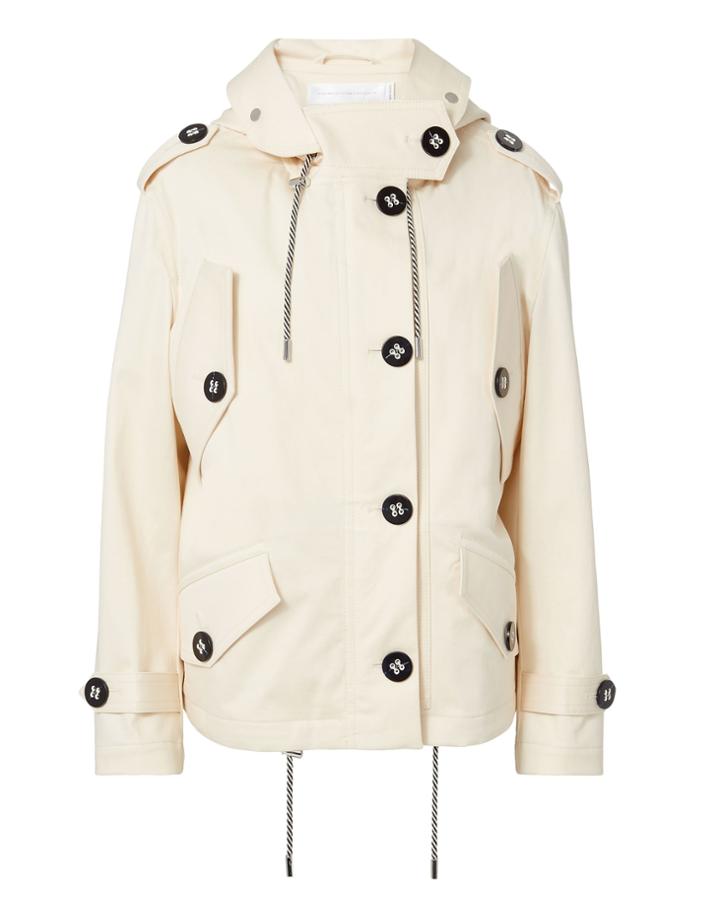Victoria Victoria Beckham Victoria, Victoria Beckham Parker Hooded Jacket Beige 6