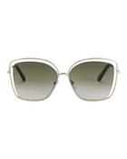 Chloe Chlo Poppy Square Sunglasses Gold 1size