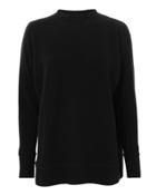 Madeleine Thompson Swan Rainbow Striped Back Sweater Black S