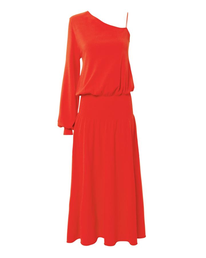 Alc A.l.c. Shara Midi Dress Red P