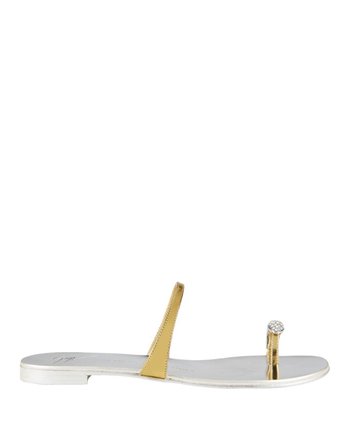 &quot;giuseppe Zanotti Crystal Toe Ring Flat Sandals&quot;