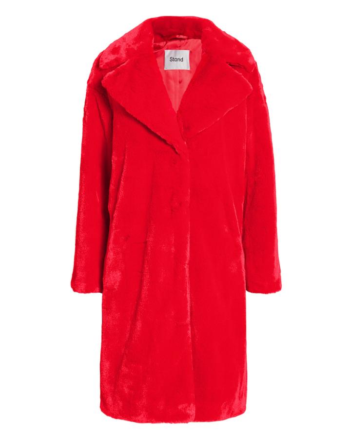 Stand Camille Cocoon Coat Red 34