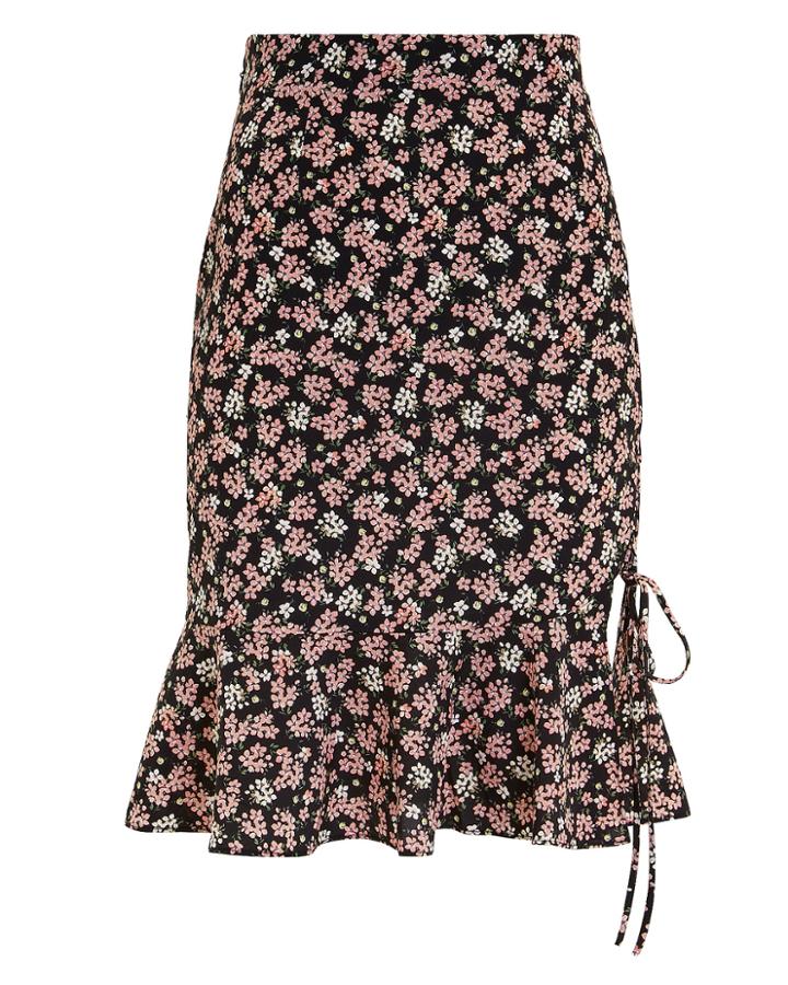 Exclusive For Intermix Intermix Amina Floral Skirt Floral/black 2