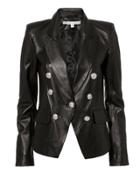 Veronica Beard Cooke Leather Jacket Black 2