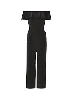 L'agence Nicolle Off-the-shoulder Jumpsuit
