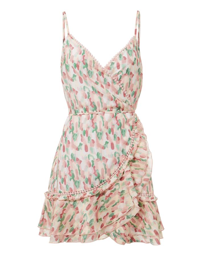 Kisuii Shani Camo Wrap Dress Multi S