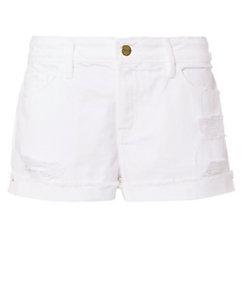 Frame Le Grand Garcon White Jean Shorts