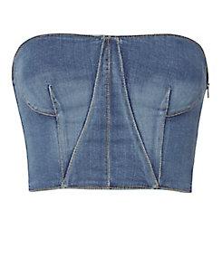 Jonathan Simkhai Denim Bustier Top