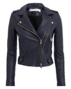 Iro Jett Navy Leather Jacket Navy 38