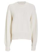 Helmut Lang Wool & Cotton Ribbed Sweater Ecru M