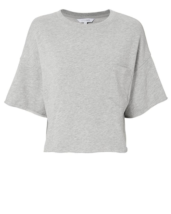 Exclusive For Intermix Intermix Crop Terry Sweatshirt Grey P