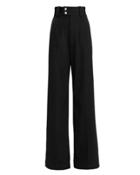 Proenza Schouler Snap Button Detail Wool Trousers Black 8