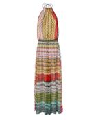 Missoni Mare Zig Zag Halter Wide Leg Jumpsuit Multi 40
