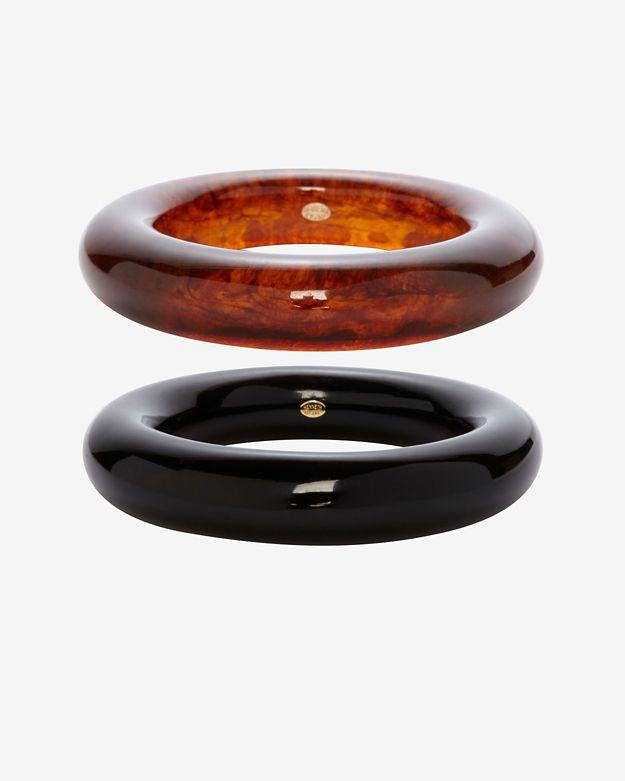 Kenneth Jay Lane Set Of 2 Resin Bangles