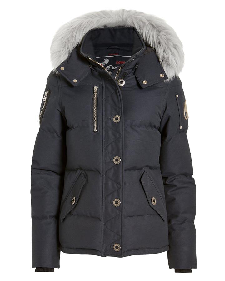 Mooseknuckles Moose Knuckles Faux Fur Hood Short Parka Navy M