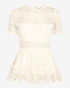 Alexis Juliana Embroidered Lace Frill Top