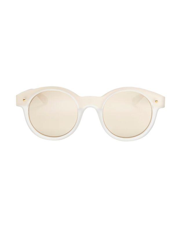 Le Specs Chateau Gold Mirrored Lense Sunglasses: Grey
