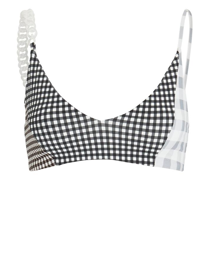 Marysia Suffolk Patchwork Bikini Top Black/white/grey M