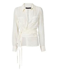 Nicholas K Roux Off White Wrap Shirt