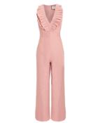 Alexis Odalys Ruffle Jumpsuit Blush M