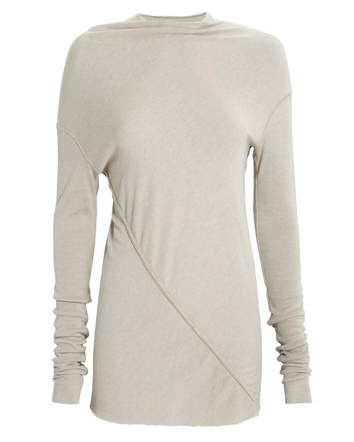 Rick Owens Lilies Gathered Knit Top Grey 38