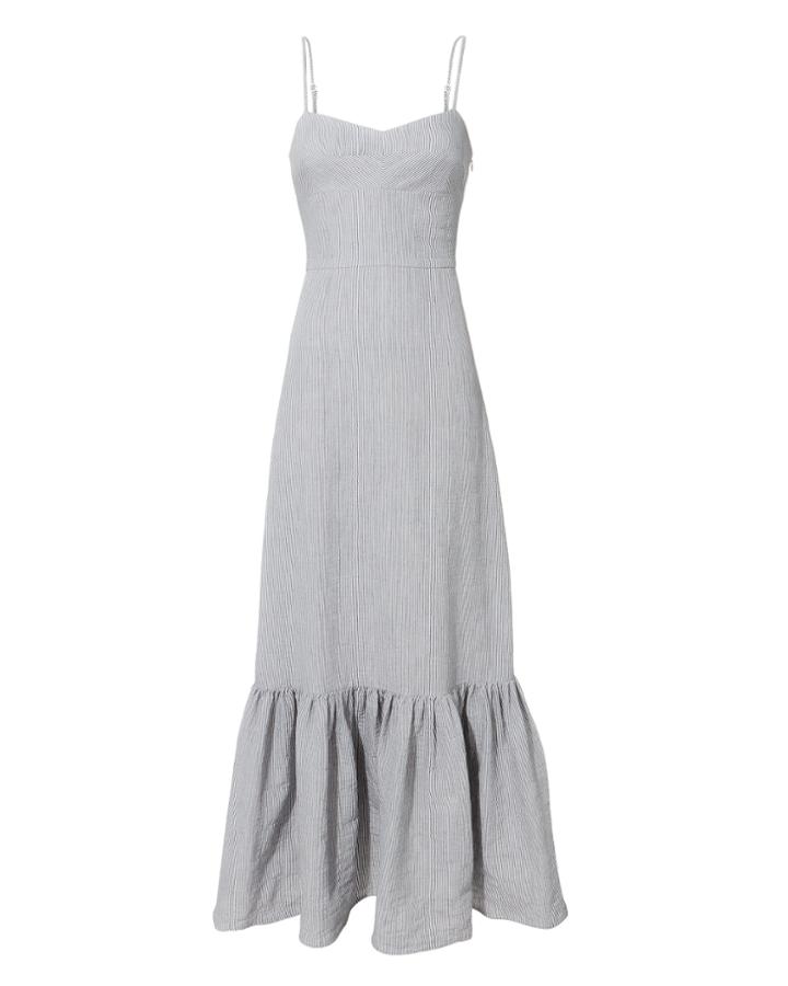 Exclusive For Intermix Intermix Surbi Lace-up Back Maxi Dress White Zero