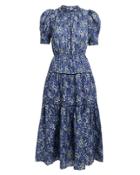 Ulla Johnson Corrine Cornflower Dress Blue Floral 4
