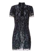 Haney Sequin Cocktail Mini Dress Blue-drk 2