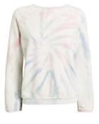 Nsf Tie-dyed Sunday Sweatshirt Ivory/pink/blue S