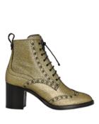 Jimmy Choo Hannah Lace-up Booties Gold 37