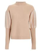 Jonathan Simkhai Puff Sleeve Sweater Blush S