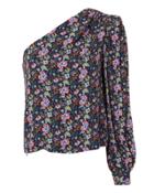 Frame Floral One Shoulder Top Multi P