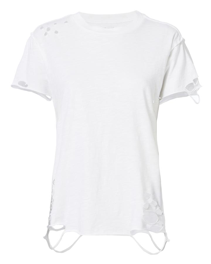 Nsf Destroyed White T-shirt White M
