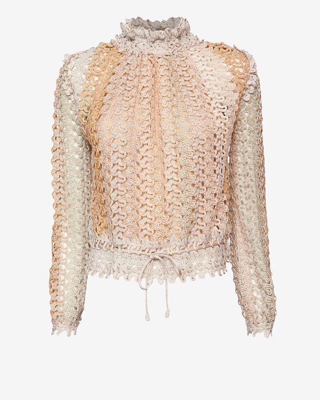 Missoni Lurex Fishnet Top: Nude