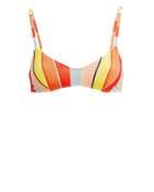 Solid & Striped Rachel Cabana Striped Bikini Top Blue/pink/yellow P