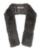 Pologeorgis Toscana Shearling Lamb Pull Through Scarf