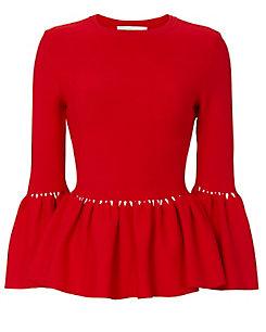 Jonathan Simkhai Peplum Knit Top