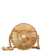 Cult Gaia Luna Bamboo Beaded Bag Beige 1size