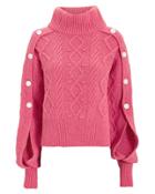 Hellessy Digby Turtleneck Sweater Pink P