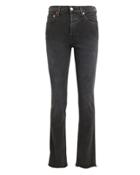 Re/done Double Needle Comfort Stretch Long Black Jeans Black Denim 25
