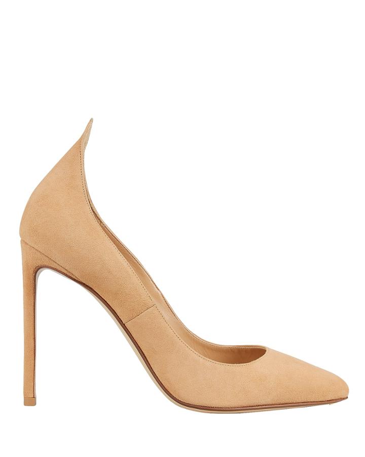 Francesco Russo Point Back Beige Suede Pumps Beige 40