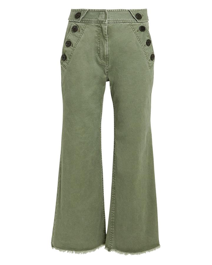 Derek Lam 10 Crosby Slim Army Green Culottes Army Green 6