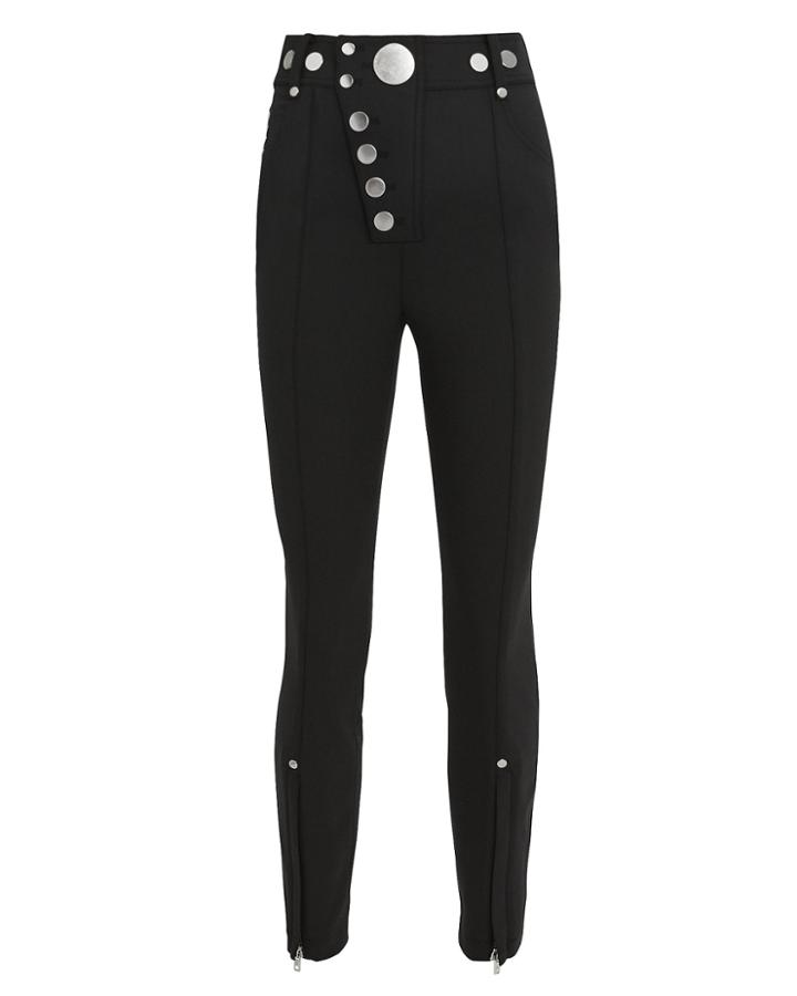 Alexander Wang High Waist Snap Ponte Leggings Black 4