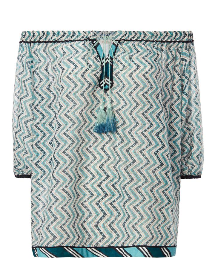 Talitha Zig Zag Off Shoulder Top
