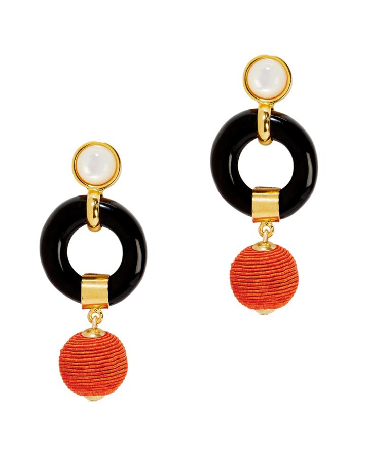 Lizzie Fortunato Le Loop Earrings Black 1size
