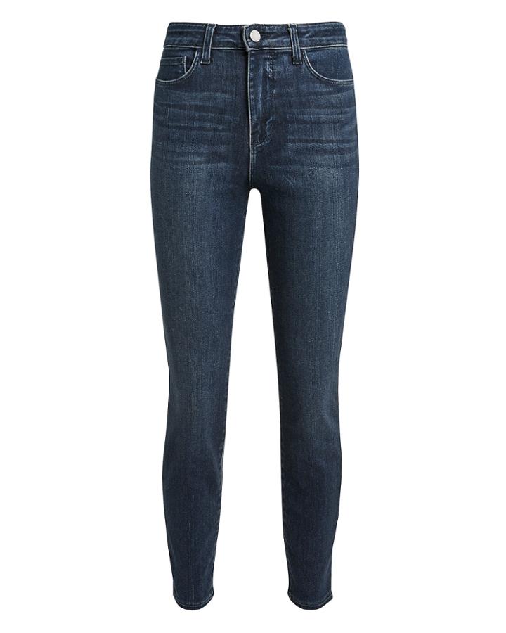 L'agence Margot Wilder High-rise Ankle Skinny Jeans Dark Blue Denim 24