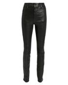 J Brand Lora Leather Pants Black 24