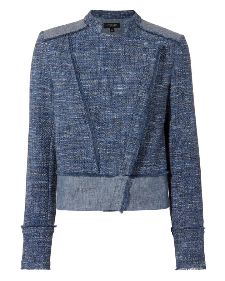 Exclusive For Intermix Intermix Estelle Cropped Denim Jacket Denim-lt Zero